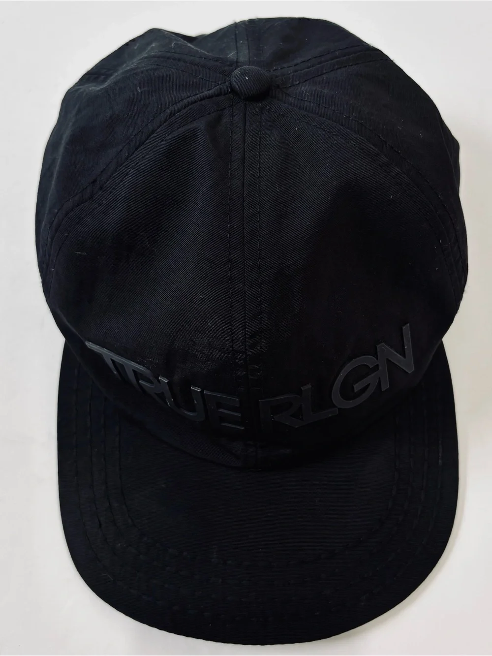 True Religion Man's Logo lightning bolt hat baseball cap black one size